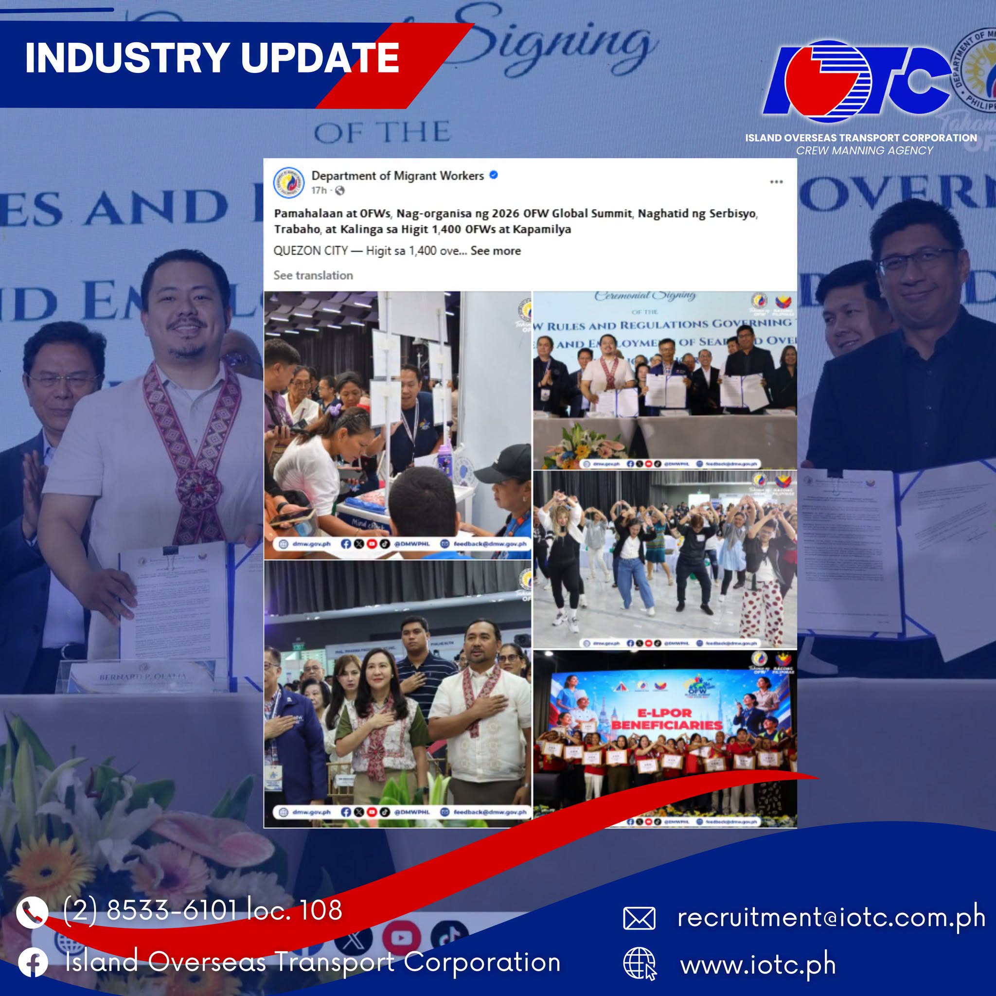 Honoring Our Modern-Day Heroes: IOTC at the 2026 OFW Global Summit